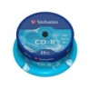 Cd-r verbatim capacidad 700mb velocidad 52x 80 min tarrina de 25 unidades