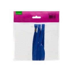 Identificador q-connect con cordon plano azul a6 154x127 mm apertura superior