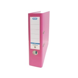 Archivador de palanca elba carton forrado pvc con rado top folio lomo 80 mm rosa