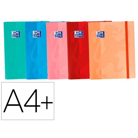 Carpeta de gomas oxford school din a4 con solapas tapa extradura colores tendencias surtido