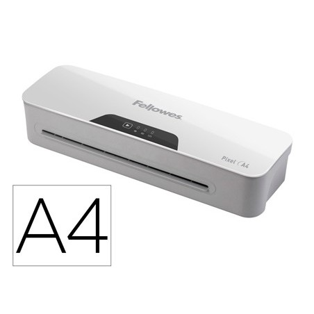 Plastificadora fellowes pixel din a4 2 rodillos sistema antiatasco apagado automatico hasta 125 mc