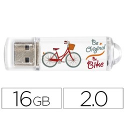 Memoria usb techonetech flash drive 16 gb 2.0 be bike