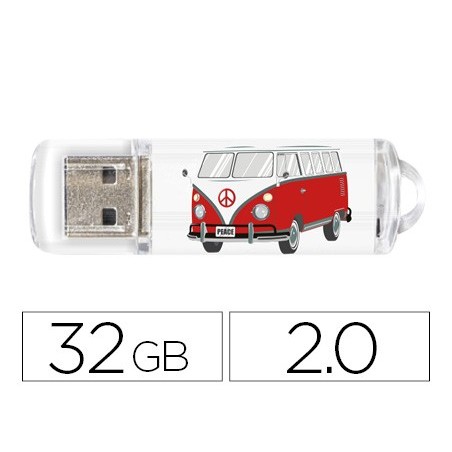 Memoria usb techonetech flash drive 32 gb 2.0 camper van-van