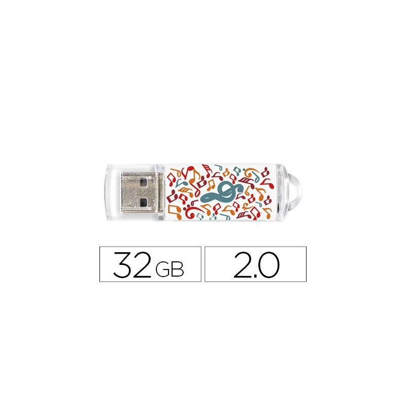 Memoria usb techonetech flash drive 32 gb 2.0 music dream