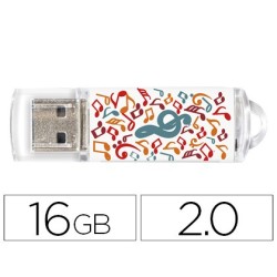 Memoria usb techonetech flash drive 16 gb 2.0 music dream