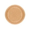Plato carton biodegradable marron 22 cm paquete de 50 unidades