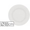 Plato papel reciclable blanco 18 cm paquete 50 unidades