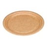 Plato carton biodegradable marron 22 cm paquete de 50 unidades