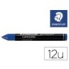 Cera staedtler para marcar azul lumocolor permanente omnigraph 236 caja de 12 unidades