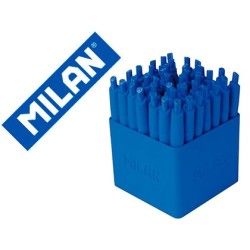Boligrafo milan p1 expositor retractil 1 mm touch mini azul expositor de 40 unidades