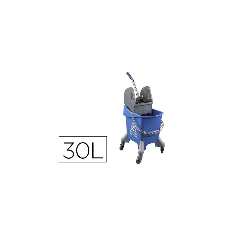 Carro de limpieza con bastidor y escurridor con 4 ruedas 32 l azul 455x370x970 mm Carro de limpieza con bastidor y escurridor con 4 ruedas 32 l azul 455x370x970 mm
