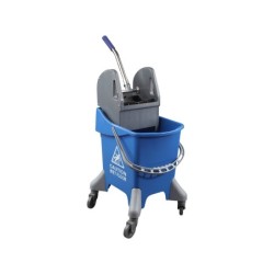 Carro de limpieza con bastidor y escurridor con 4 ruedas 32 l azul 455x370x970 mm