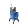 Carro de limpieza con bastidor y escurridor con 4 ruedas 32 l azul 455x370x970 mm