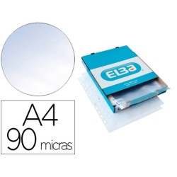 Funda multitaladro elba standard din a4 90 micras piel naranja caja de 100 unidades