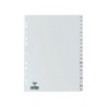 Separador alfabetico elba plastico 120 mc folio 16 taladros a-z gris
