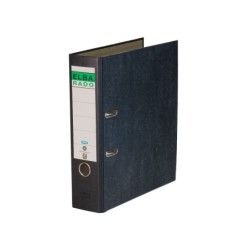 Archivador de palanca elba carton forrado jaspeado con rado din a4 lomo de 80 mm negro