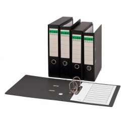 Archivador de palanca elba carton compacto con rado folio lomo de 80 mm negro