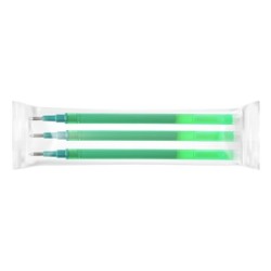 Recambio boligrafo q-connect retractil kf11060 borrable verde caja de 3 unidades