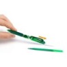 Recambio boligrafo q-connect retractil kf11060 borrable verde caja de 3 unidades