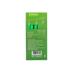 Boligrafo q-connect retractil kf14625 biodegradable verde tinta azul
