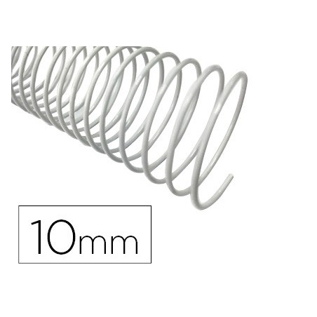 Espiral metalico q-connect blanco 64 5:1 10 mm 1mm caja de 200 unidades