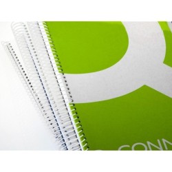 Espiral metalico q-connect blanco 64 5:1 10 mm 1mm caja de 200 unidades