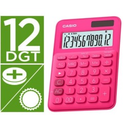 Calculadora casio ms-20uc-rd sobremesa 12 digitos tax /- color fucsia