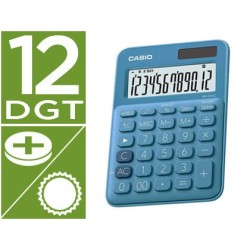 Calculadora casio ms-20uc-bu sobremesa 12 digitos tax /- color azul