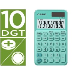 Calculadora casio sl-310uc-gn bolsillo 10 digitos tax /- tecla color verde