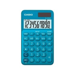 Calculadora casio sl-310uc-bu bolsillo 10 digitos tax /- tecla color azul