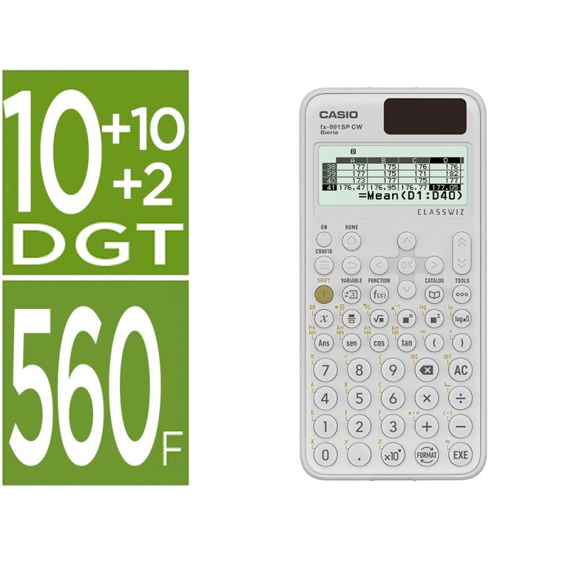 Calculadora casio fx-991sp cw iberia classwiz cientifica 560 funciones 9 memorias 102 digitos 5 idiomas con tapa Calculadora casio fx-991sp cw iberia classwiz cientifica 560 funciones 9 memorias 102 digitos 5 idiomas con tapa