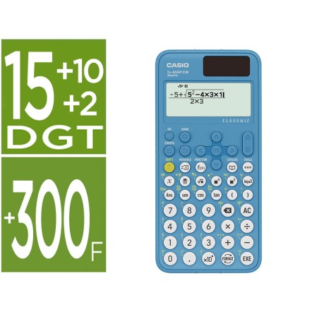 Calculadora casio fx-85sp cw iberia solar cientifica 300 funciones 9 memorias 15102 digitos 16 mb flash con tapa
