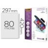 Bolsa de plastificar fellowes brillo din a3 80 mc pack 100 unidades