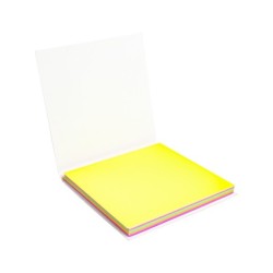 Bloc de notas electrostaticas quita y pon q-connect 70x70 mm 100 hojas 5 colores fluorescentes