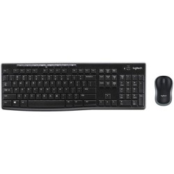 Set teclado  raton logitech mk270 inalambrico negro