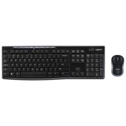 Set teclado  raton logitech mk270 inalambrico negro