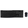 Set teclado  raton logitech mk270 inalambrico negro