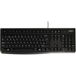 Teclado logitech k120 usb 2.0 con cable negro