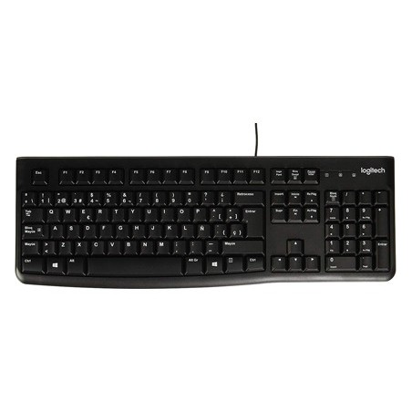Teclado logitech k120 usb 2.0 con cable negro