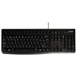 Teclado logitech k120 usb 2.0 con cable negro