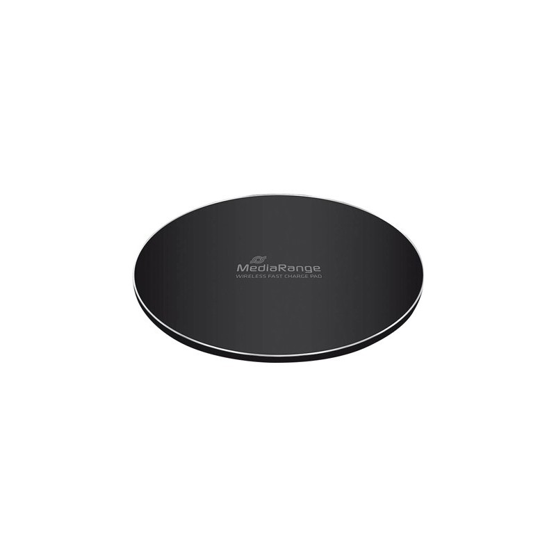Cargador inalambrico mediarange para smartphones compatible carga rapida qi color negro Cargador inalambrico mediarange para smartphones compatible carga rapida qi color negro
