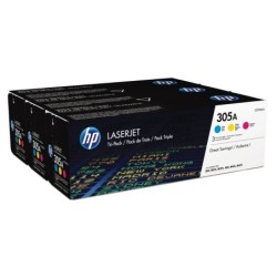 Toner hp 305a laserjet pro 300 / m351 / 400 / m451 / mfp m375 / mfp m475 pack color amarillo cian magenta 2600