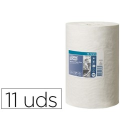 Papel secamanos tork secado extra ancho 215 mm largo 74,9 mt 2 capas para dispensador m1 paquete de 11 unidades