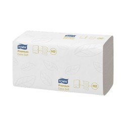 Toalla secamanos tork xpress extrasuave engarzada 2 capas 34x21,2 cm paquete de 100 unidades