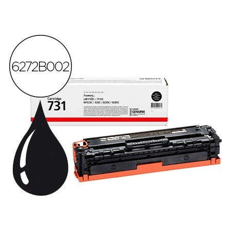 Toner canon 731 bk i-sensys lbp7100cn / lbp7110cw / mf623cn / mf628cw / mf8230cn / mf8280cw negro 1500 pag