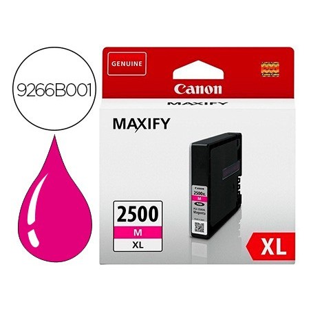 Ink-jet canon pgi 2500 xl maxify ib4050 / mb5050 / mb5150 / mb5155 / mb5350 / mb5450 magenta 1295 paginas
