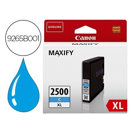 Ink-jet canon pgi 2500 xl maxify ib4050 / mb5050 / mb5150 / mb5155 / mb5350 / mb5450 cian 1755 paginas