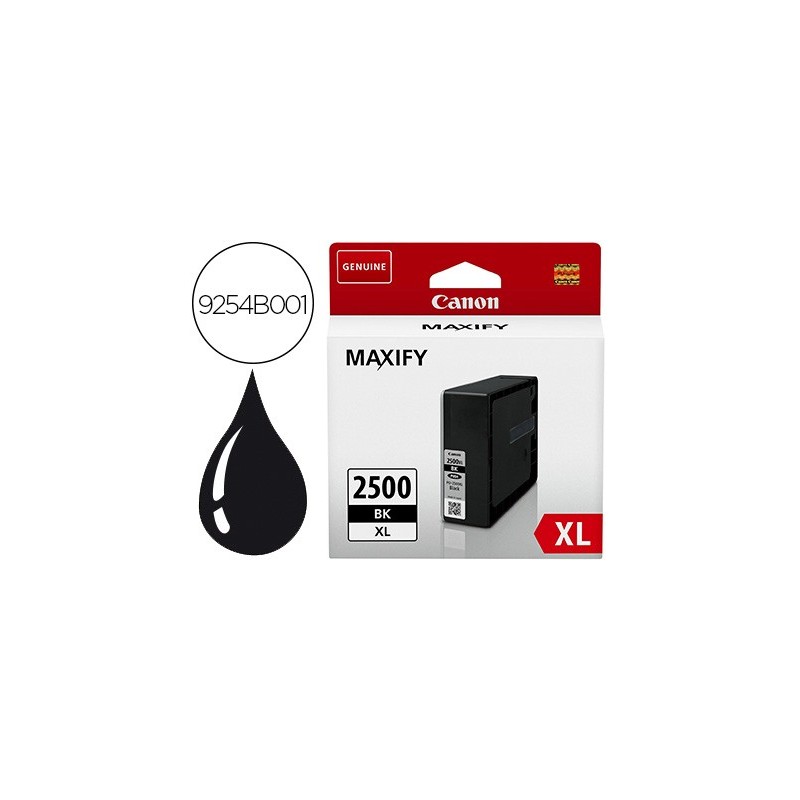 Ink-jet canon pgi 2500 xl maxify ib4050 / mb5050 / mb5155 / mb5350 / mb5450 negro 2500 paginas