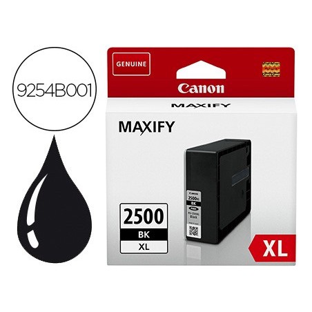 Ink-jet canon pgi 2500 xl maxify ib4050 / mb5050 / mb5155 / mb5350 / mb5450 negro 2500 paginas