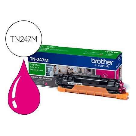 Toner brother tn247m dcp-l3510cdw / hl-l3270cdw / mfc-l3710cw magenta 2300 paginas